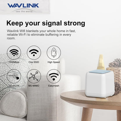 WAVLINK WN535M2 For Home Office 2pcs Mesh Wireless Router AC1200 Dual Band WiFi Signal Booster, Plug:US Plug - Wireless Routers by WAVLINK | Online Shopping UK | buy2fix