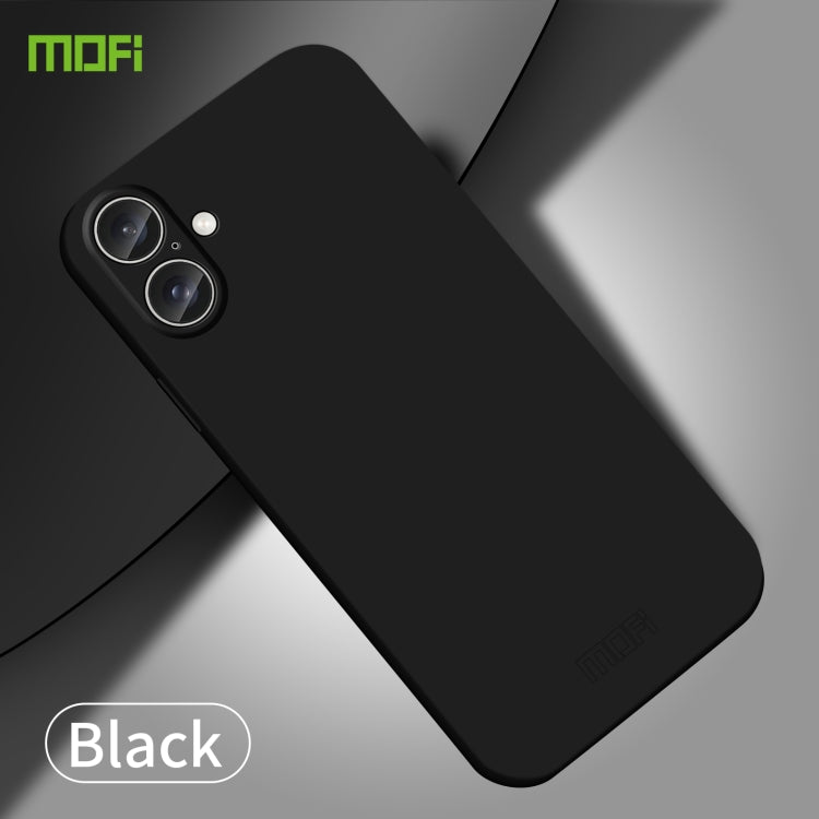 For iPhone 16 MOFI Qin Series Skin Feel All-inclusive PC Phone Case(Black) - iPhone 16 Cases by MOFI | Online Shopping UK | buy2fix