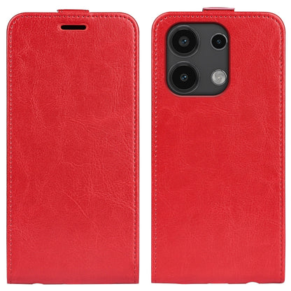 For Xiaomi Redmi Note 13 4G R64 Texture Single Vertical Flip Leather Phone Case(Red) - Note 13 Cases by buy2fix | Online Shopping UK | buy2fix