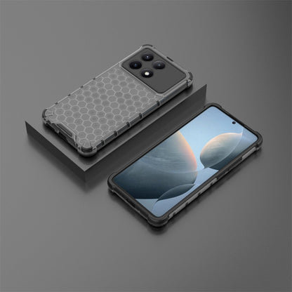 For Redmi K70E Shockproof Honeycomb Phone Case(Black) - K70E Cases by buy2fix | Online Shopping UK | buy2fix