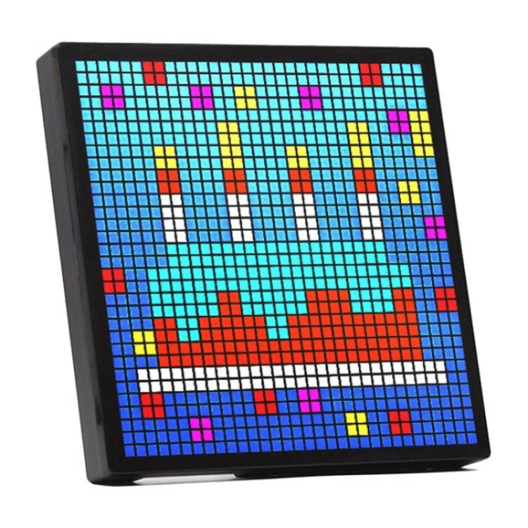 ID32 Advertising Desktop Dynamic Alarm Clock Pixel Screen Display IDM Art Cyberpunk Style Cartoon Screen - LED Billboard by buy2fix | Online Shopping UK | buy2fix