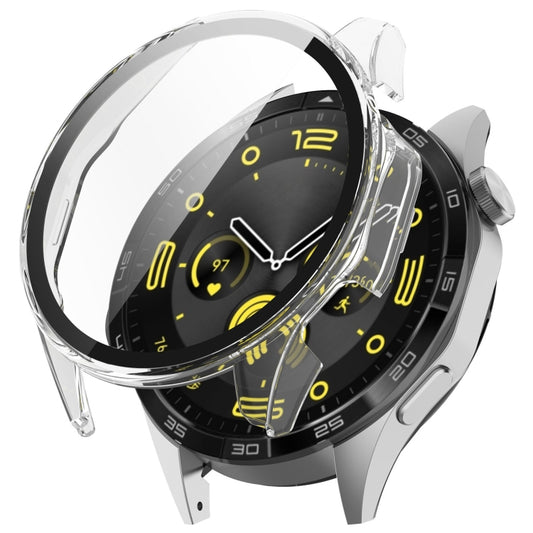 For Huawei Watch GT 4 46mm PC + Tempered Film Integrated Watch Protective Case(Transparent) - Watch Cases by buy2fix | Online Shopping UK | buy2fix