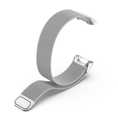 For Fitbit Charge 6 Milan Magnetic Metal Steel Mesh Watch Band(Silver) - Watch Bands by buy2fix | Online Shopping UK | buy2fix