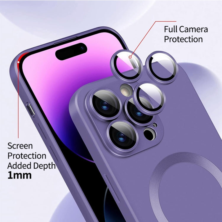 For iPhone 16 Plus ENKAY MagSafe Matte TPU Phone Case with Lens Film(Purple) - iPhone 16 Plus Cases by ENKAY | Online Shopping UK | buy2fix