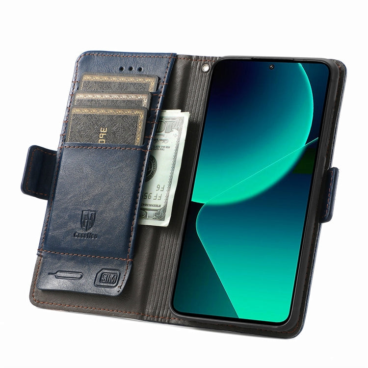 For Xiaomi 13T / 13T Pro CaseNeo Splicing Dual Magnetic Buckle Leather Phone Case(Blue) - Xiaomi Cases by buy2fix | Online Shopping UK | buy2fix