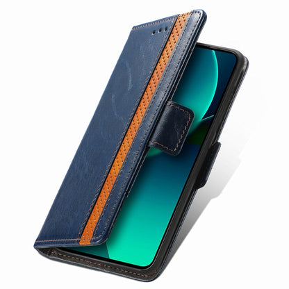 For Xiaomi 13T / 13T Pro CaseNeo Splicing Dual Magnetic Buckle Leather Phone Case(Blue) - Xiaomi Cases by buy2fix | Online Shopping UK | buy2fix