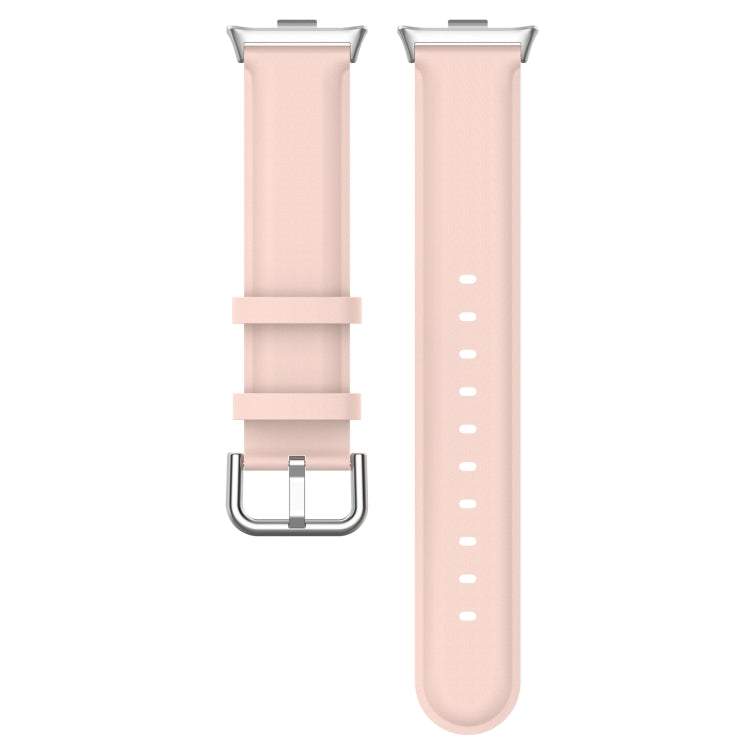 For Xiaomi Mi Band 8 Pro Round Tail Top Layer Leather Watch Band(Pink) - Watch Bands by buy2fix | Online Shopping UK | buy2fix