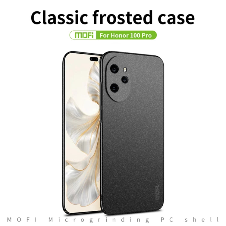 For Honor 100 Pro MOFI Fandun Series Frosted PC Ultra-thin All-inclusive Phone Case(Black) - Honor Cases by MOFI | Online Shopping UK | buy2fix