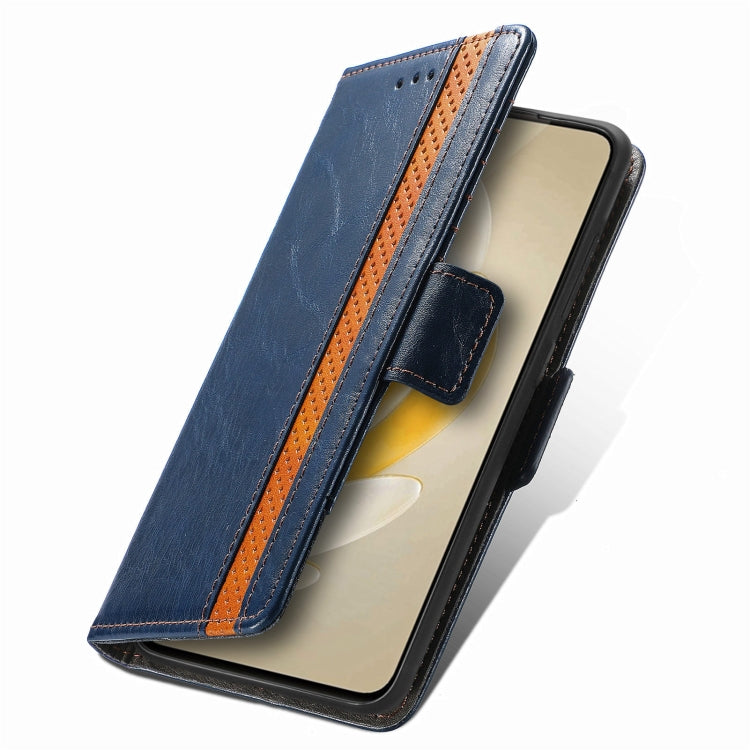 For vivo Y200 / V29E CaseNeo Splicing Dual Magnetic Buckle Leather Phone Case(Blue) - vivo Cases by buy2fix | Online Shopping UK | buy2fix