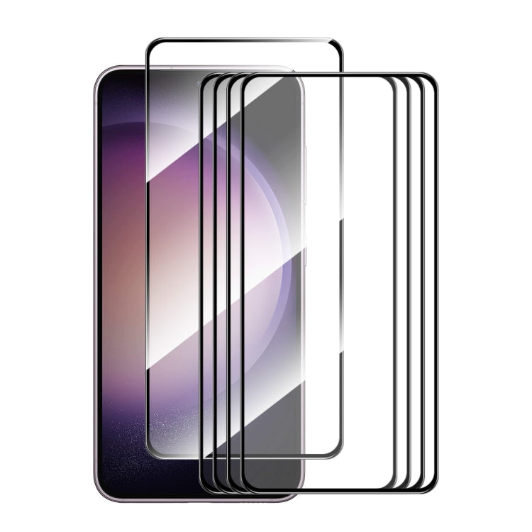 For Samsung Galaxy S24 5G 5pcs ENKAY Hat-Prince 0.18mm High Aluminum-silicon Tempered Glass Film, Support Ultrasonic Fingerprint Unclock - Galaxy S24 5G Tempered Glass by ENKAY | Online Shopping UK | buy2fix