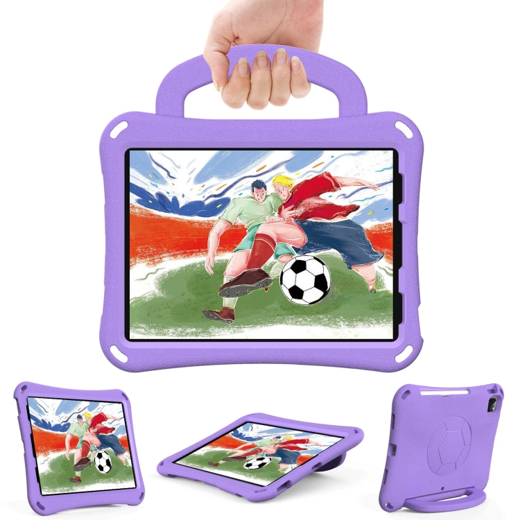 For iPad Pro 11 2024 Handle Football Shaped EVA Shockproof Tablet Case(Light Purple) - iPad Pro 11 2024 Cases by buy2fix | Online Shopping UK | buy2fix