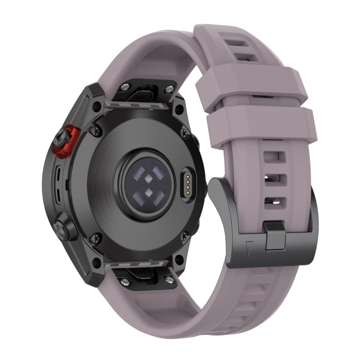 For Garmin Epix Gen2 / Epix Pro Gen2 47mm Solid Color Black Buckle Silicone Quick Release Watch Band(Purple) - Watch Bands by buy2fix | Online Shopping UK | buy2fix