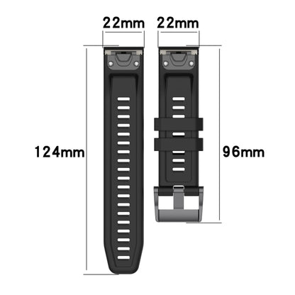 For Garmin Quatix 7 Pro Solid Color Black Buckle Silicone Quick Release Watch Band(Sky Blue) - Watch Bands by buy2fix | Online Shopping UK | buy2fix