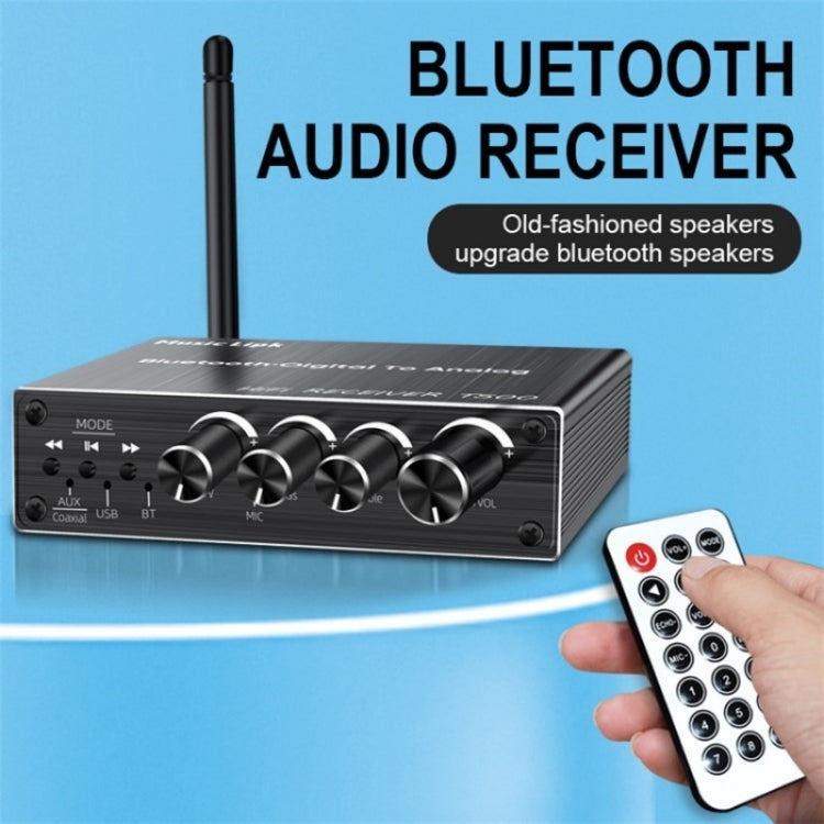 T500 Bluetooth 5.3 Audio Adapter U-Disk Mic Amplifier Speaker Converter with Remote Control - Audio Receiver Transmitter by buy2fix | Online Shopping UK | buy2fix