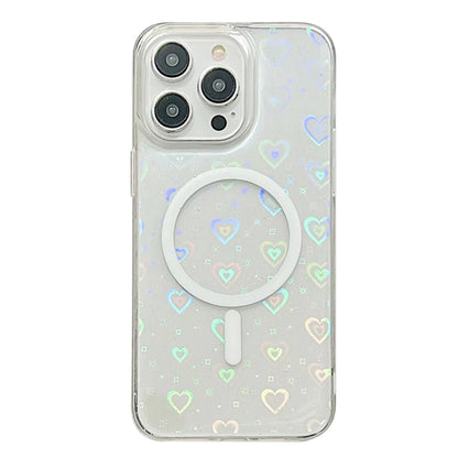 For iPhone 13 Pro Laser Love MagSafe TPU Phone Case(Transparent) - iPhone 13 Pro Cases by buy2fix | Online Shopping UK | buy2fix