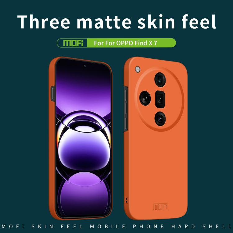 For OPPO Find X7 MOFI Qin Series Skin Feel All-inclusive PC Phone Case(Orange) - OPPO Cases by MOFI | Online Shopping UK | buy2fix