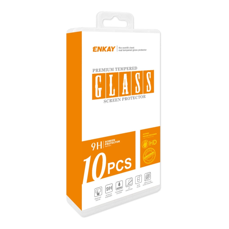 For Tecno Spark 10 / 10 5G 10pcs ENKAY Full Glue High Aluminum-silicon Tempered Glass Film - Tecno Tempered Glass by ENKAY | Online Shopping UK | buy2fix