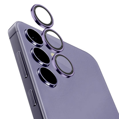 For Samsung Galaxy S24+ 5G NORTHJO Camera LensCD Vein Metal Ring Tempered Glass Film(Purple) - Galaxy S24+ 5G Tempered Glass by NORTHJO | Online Shopping UK | buy2fix