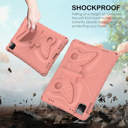 For iPad Pro 11 2024 Butterfly Bracket EVA Shockproof Tablet Case(Pink Orange) - iPad Pro 11 2024 Cases by buy2fix | Online Shopping UK | buy2fix