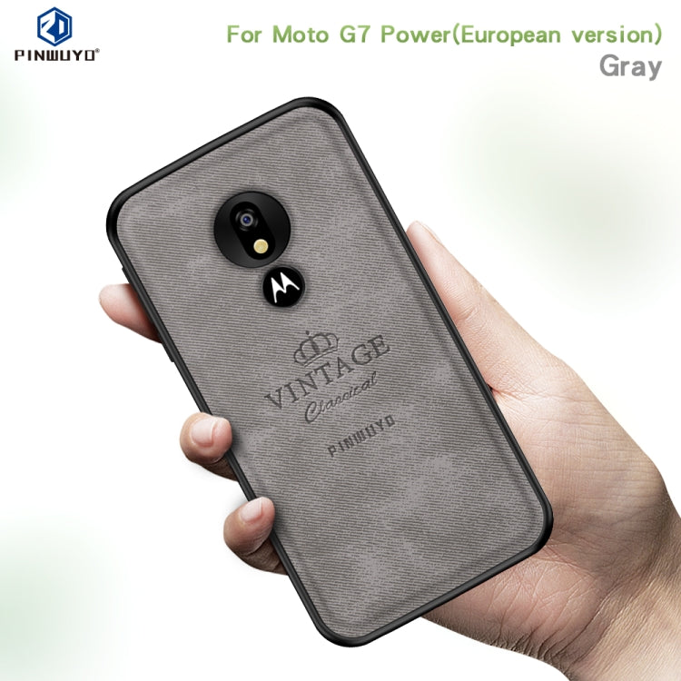 PINWUYO Shockproof Waterproof Full Coverage PC + TPU + Skin Protective Case for Motorola Moto G7 Power (Eurasian Version)(Brown) - Motorola Cases by PINWUYO | Online Shopping UK | buy2fix