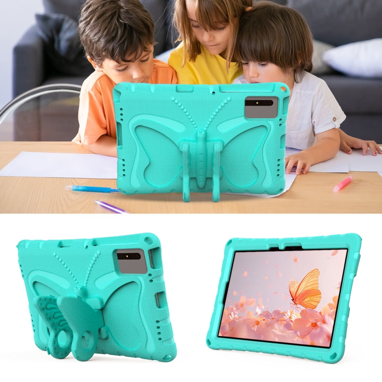 For Samsung Galaxy Tab S9 11 X710 Butterfly Bracket EVA Shockproof Tablet Case(Mint Green) - Other Galaxy Tab PC by buy2fix | Online Shopping UK | buy2fix