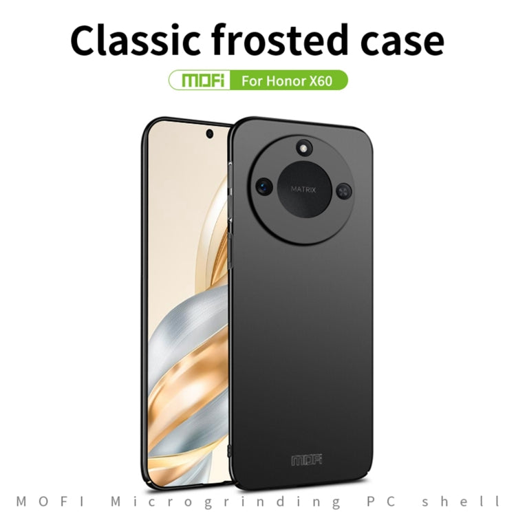 For Honor X60 MOFI Frosted PC Ultra-thin Hard Phone Case(Black) - Honor Cases by MOFI | Online Shopping UK | buy2fix