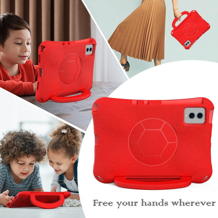 For Lenovo Tab M11 / Xiaoxin Pad 11 2024 Handle Football Shaped EVA Shockproof Tablet Case(Red) - Lenovo by buy2fix | Online Shopping UK | buy2fix