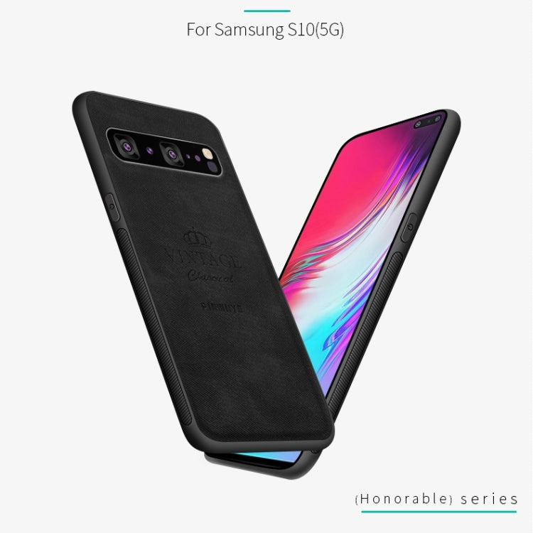 PINWUYO Shockproof Waterproof Full Coverage PC + TPU + Skin Protective Case for Galaxy S10 5G(Brown) - Galaxy Phone Cases by PINWUYO | Online Shopping UK | buy2fix