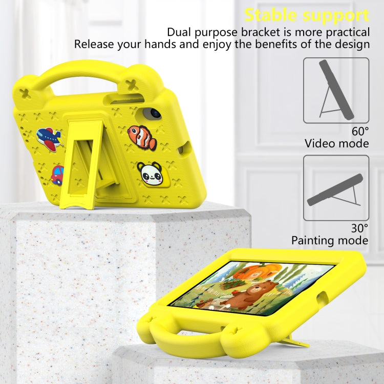 For Walmart Onn 7.0 Gen4 2024 Handle Kickstand Children EVA Shockproof Tablet Case(Yellow) - Others by buy2fix | Online Shopping UK | buy2fix