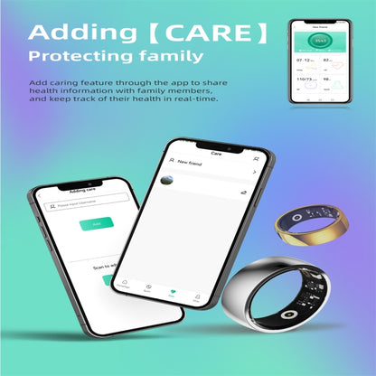 R09M SIZE 22 Smart Ring, Support Health Monitoring / Care For Families(Gold) - Smart Rings / Smart Telephones by buy2fix | Online Shopping UK | buy2fix