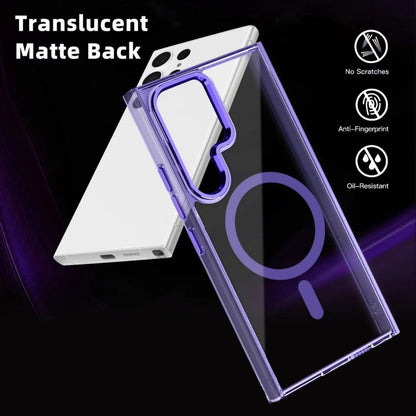 For Samsung Galaxy S24+ 5G Ice Color Magnetic Series TPU Hybrid Acrylic Magsafe Phone Case(Transparent) - Galaxy S24+ 5G Cases by buy2fix | Online Shopping UK | buy2fix