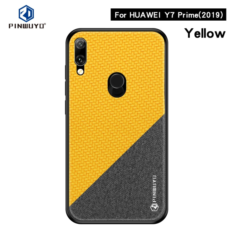 PINWUYO Honors Series Shockproof PC + TPU Protective Case for Huawei Y7 2019 (Fingerprint Hole) / Y7 Prime 2019(Yellow) - Huawei Cases by PINWUYO | Online Shopping UK | buy2fix