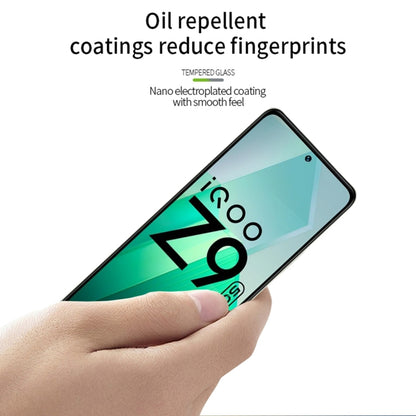 For vivo iQOO Z9 Global PINWUYO 9H 3D Curved Explosion-proof Tempered Glass Film(Black) - vivo Tempered Glass by PINWUYO | Online Shopping UK | buy2fix