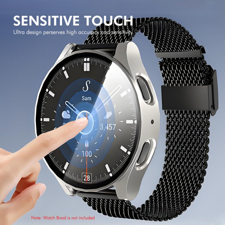 For Samsung Galaxy Watch7 44mm ENKAY Hat-Prince Full Coverage PC + Tempered Glass Film Integrated Watch Case(Black) - Watch Cases by ENKAY | Online Shopping UK | buy2fix