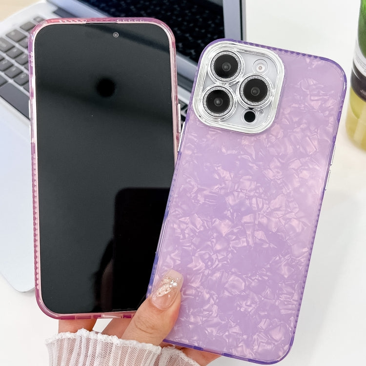 For iPhone 16 Plus Plating Glitter Texture TPU Phone Case with Lens Film(Purple Water Ripples) - iPhone 16 Plus Cases by buy2fix | Online Shopping UK | buy2fix