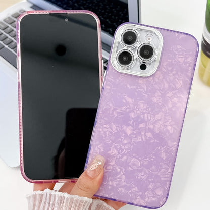 For iPhone 16 Pro Plating Glitter Texture TPU Phone Case with Lens Film(White  Tinfoil Texture) - iPhone 16 Pro Cases by buy2fix | Online Shopping UK | buy2fix