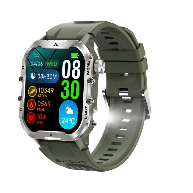 T26 1.96 inch Color Screen Smart Watch, Support Bluetooth Call / Health Monitoring(Green) - Smart Watches by buy2fix | Online Shopping UK | buy2fix