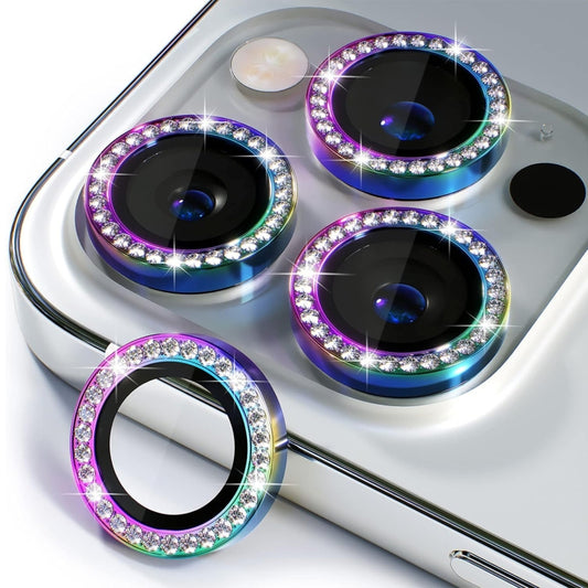 For iPhone 16 Pro / 16 Pro Max ENKAY AR Anti-reflection Individual Diamond Ring Camera Lens Glass Full Film(Colorful) - iPhone 16 Pro Max Tempered Glass by ENKAY | Online Shopping UK | buy2fix