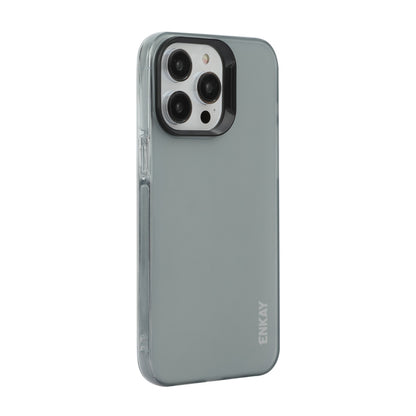 For iPhone 15 Pro Max ENKAY Hat-Prince Translucent Matte TPU Soft Phone Case(Grey) - iPhone 15 Pro Max Cases by ENKAY | Online Shopping UK | buy2fix