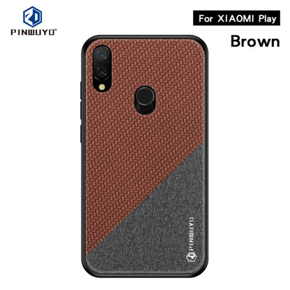 PINWUYO Honors Series Shockproof PC + TPU Protective Case for Xiaomi Play / Redmi 7 Pro(Brown) - Xiaomi Cases by PINWUYO | Online Shopping UK | buy2fix