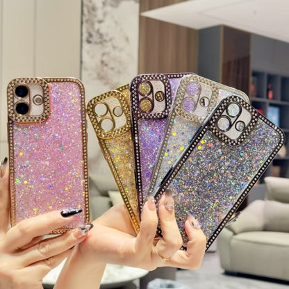 For iPhone 16 Pro Max Diamond Glitter Sequins TPU Phone Case(Purple) - iPhone 16 Pro Max Cases by buy2fix | Online Shopping UK | buy2fix