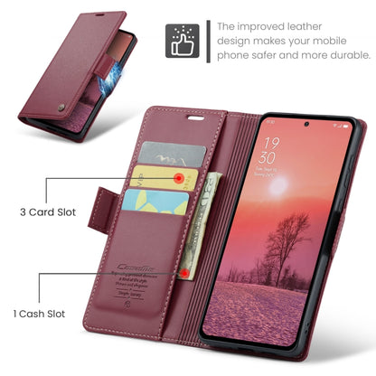 For OPPO Reno12 Pro 5G Global CaseMe 023 Butterfly Buckle Litchi Texture RFID Anti-theft Leather Phone Case(Red) - Reno12 Pro Cases by CaseMe | Online Shopping UK | buy2fix