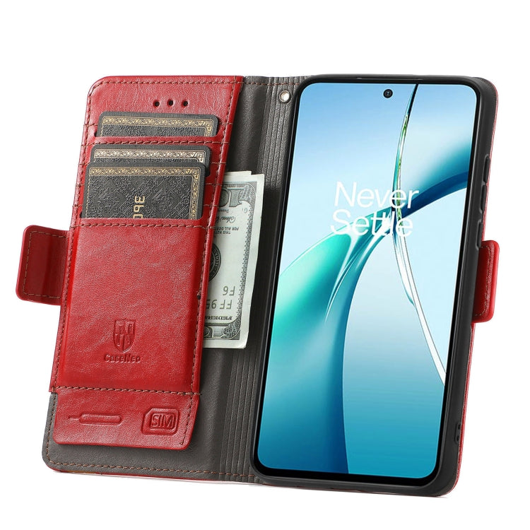 For TCL 50 5G CaseNeo Splicing Dual Magnetic Buckle Leather Phone Case(Red) - More Brand by CaseNeo | Online Shopping UK | buy2fix