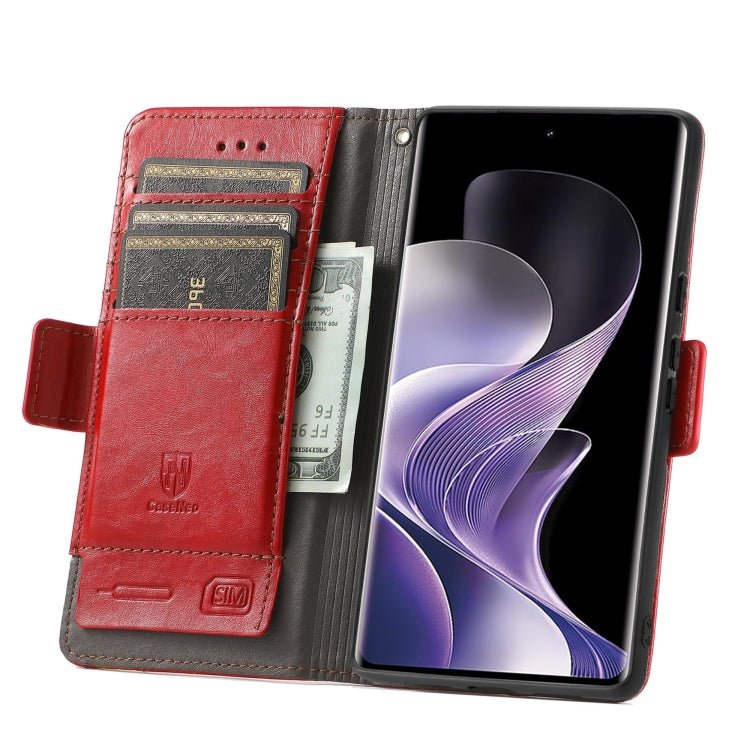 For TCL 50 Pro NxtPaper CaseNeo Splicing Dual Magnetic Buckle Leather Phone Case(Red) - More Brand by CaseNeo | Online Shopping UK | buy2fix