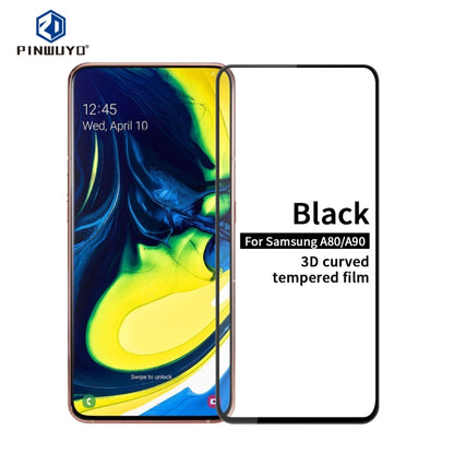 PINWUYO 9H 3D Curved Tempered Glass Film for  Galaxy A60 （black） - Galaxy Tempered Glass by PINWUYO | Online Shopping UK | buy2fix