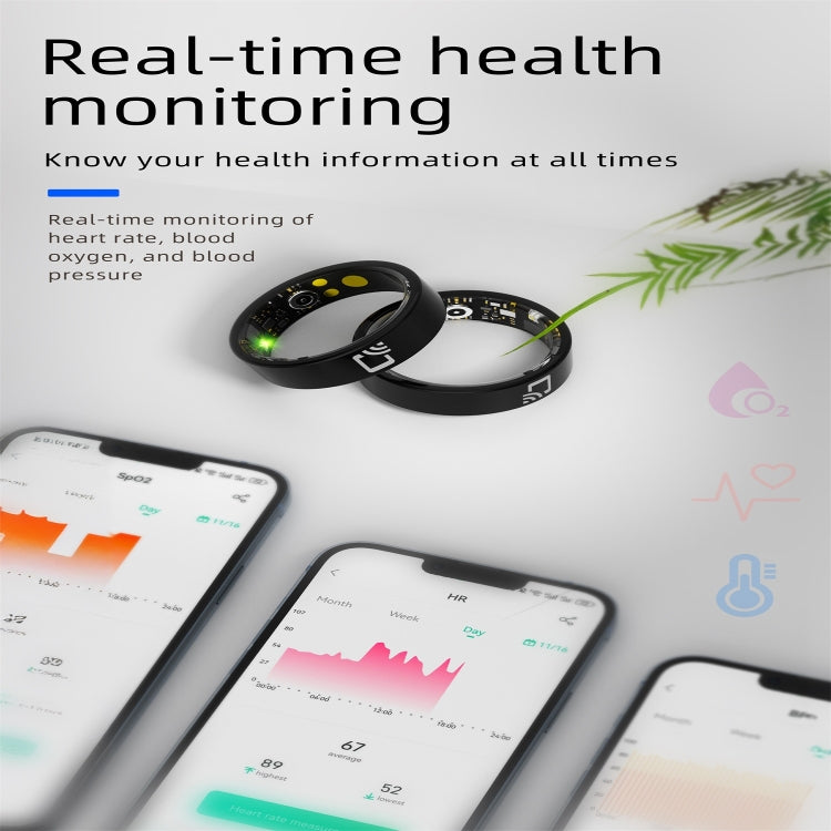 R20 SIZE 14 Smart Ring, Support Heart Rate / Blood Oxygen / Sleep Monitoring / Multiple Sports Modes(Black) - Smart Rings / Smart Telephones by buy2fix | Online Shopping UK | buy2fix