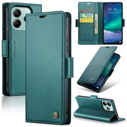 For Redmi Note 14 5G CaseMe 023 Butterfly Buckle Litchi Texture RFID Anti-theft Leather Phone Case(Green) - Note 14 Cases by CaseMe | Online Shopping UK | buy2fix