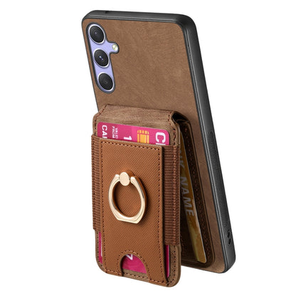 For Samsung Galaxy S25 Ultra 5G Retro Splitable Magnetic Stand Card Bag Leather Phone Case(Brown) - Galaxy S25 Ultra 5G Cases by buy2fix | Online Shopping UK | buy2fix