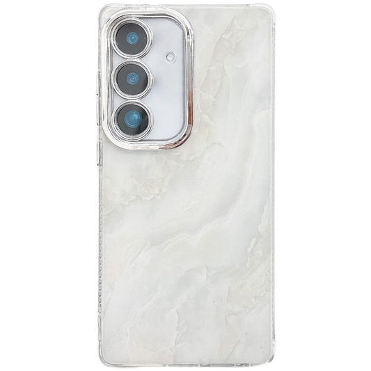 For Samsung Galaxy S25+ 5G Electroplated Marble Texture Phone Case(White M8) - Galaxy S25+ 5G Cases by buy2fix | Online Shopping UK | buy2fix