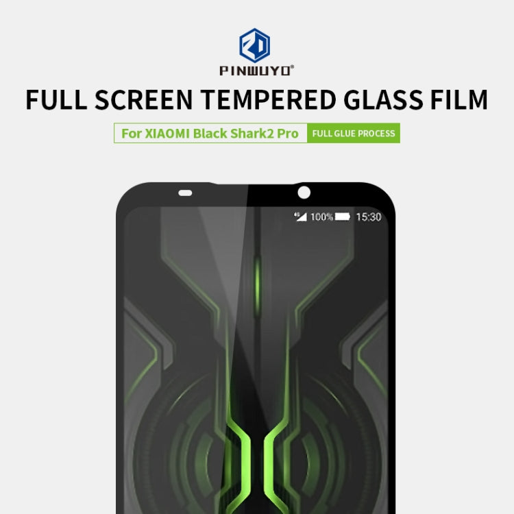 PINWUYO 9H 2.5D Full Screen Tempered Glass Film for  Xiaomi Black shark2 Pro（Black） -  by PINWUYO | Online Shopping UK | buy2fix